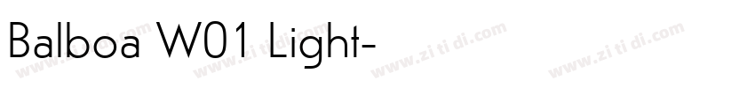 Balboa W01 Light字体转换